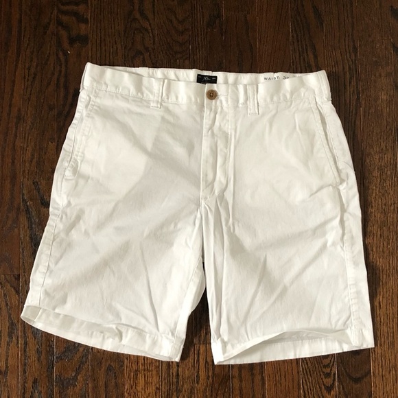 J.Crew Men’s 32W White Stretch Chino Shorts w/9” inseam - VGUC! - Picture 1 of 11